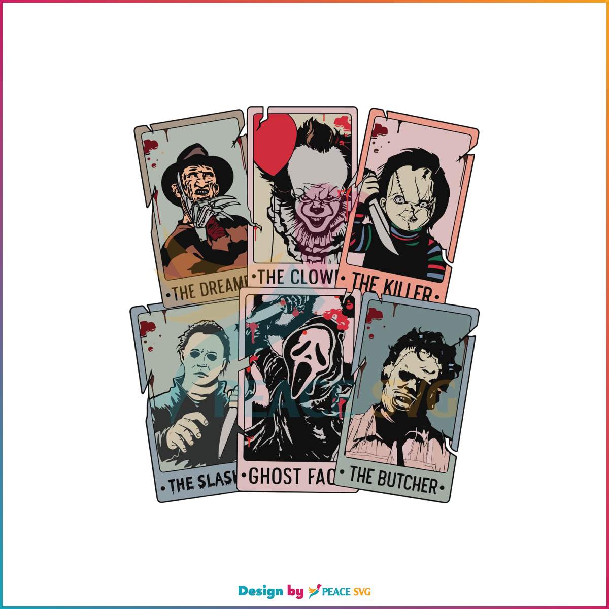vintage-horror-characters-tarot-card-svg-graphic-design-file