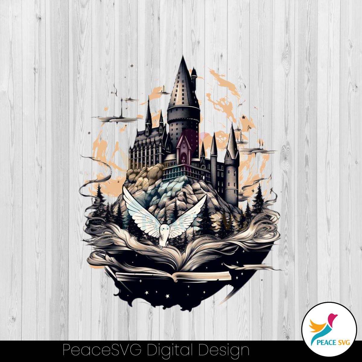 hogwarts-castle-book-hedwig-owl-png-sublimation-file