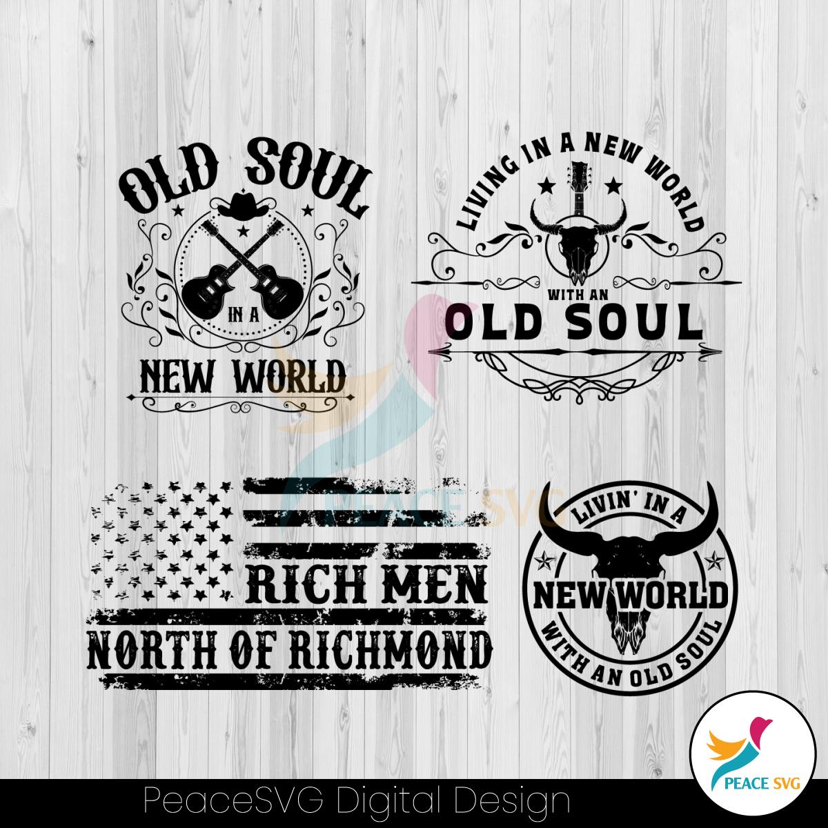 Vintage Living In A New World With An Old Soul SVG Bundle » PeaceSVG