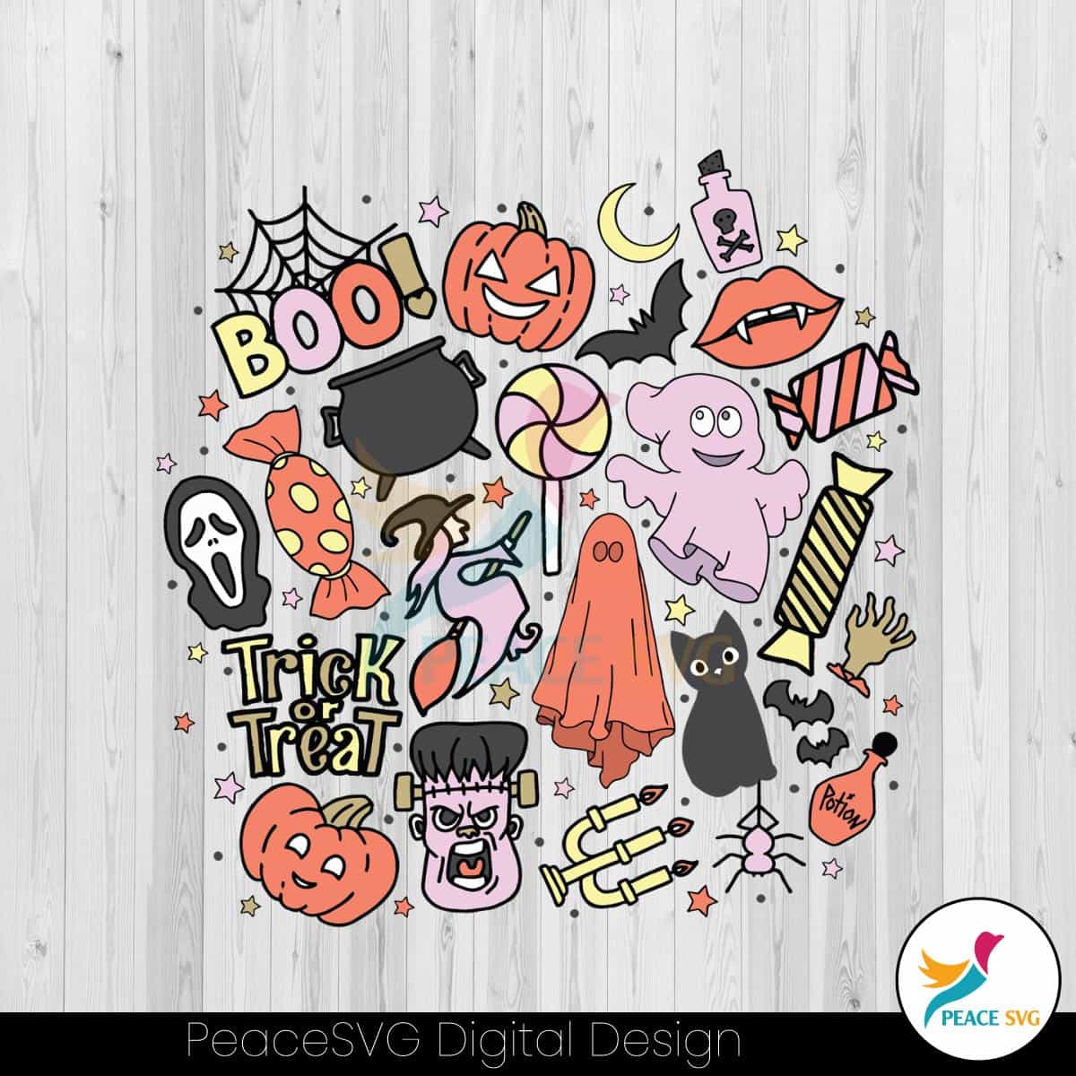 Cute Halloween Theme SVG Halloween Party SVG Cutting File » PeaceSVG