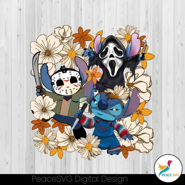 retro-disney-stitch-with-flowers-halloween-png-download