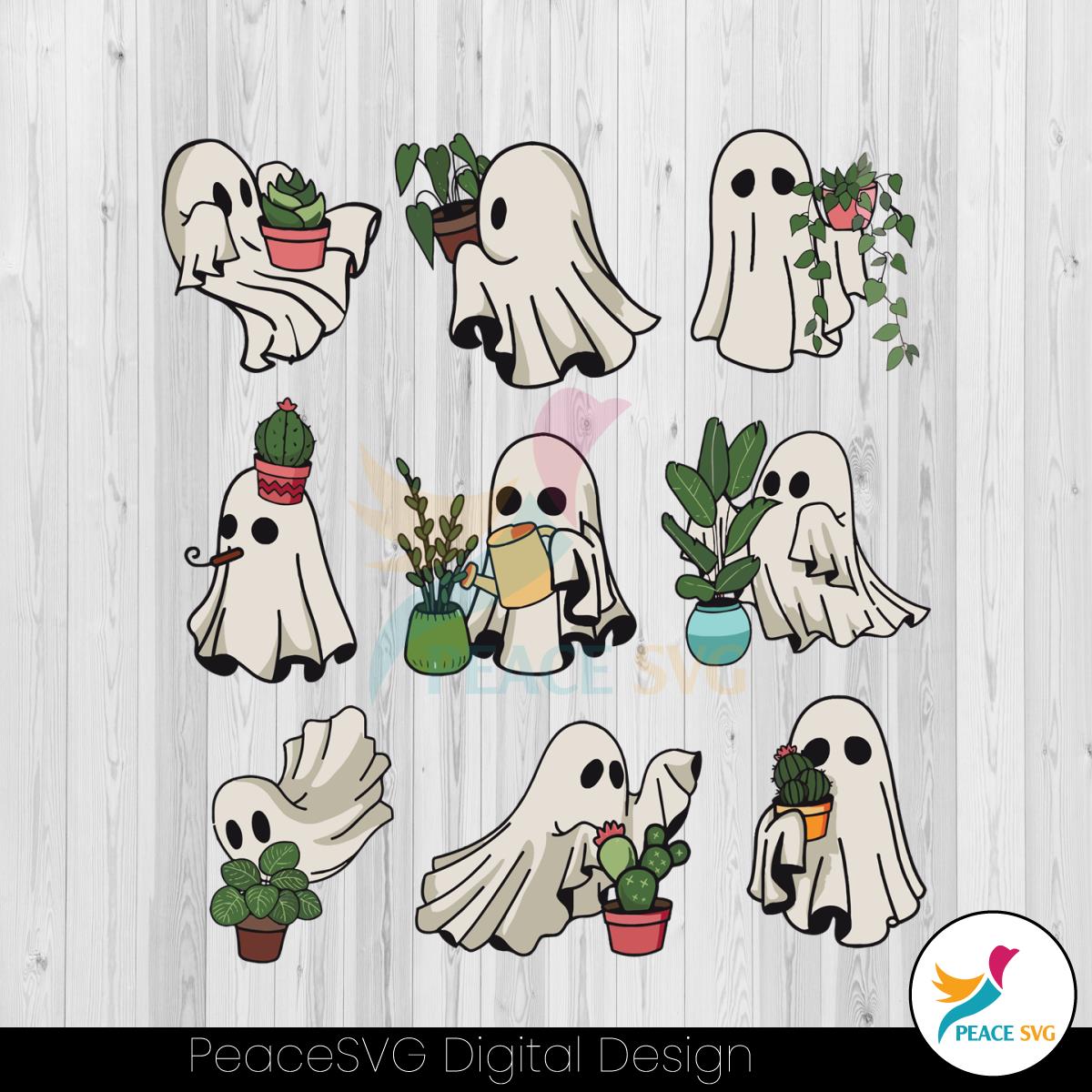 cute-ghost-halloween-plants-lover-svg-graphic-design-file