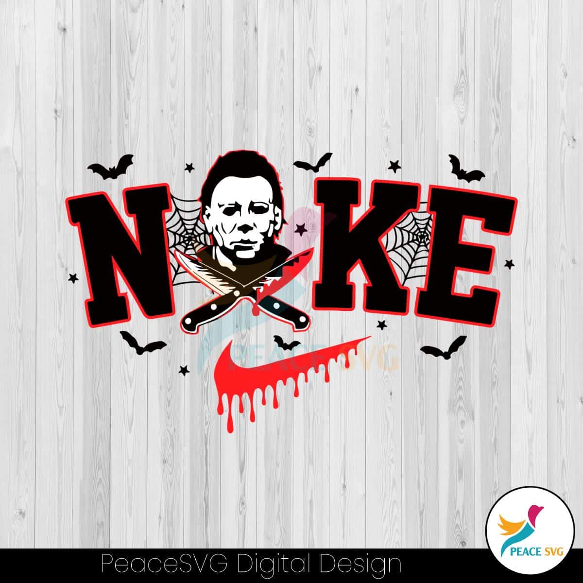 Horror Movie Character Michael Myers Nike Logo SVG File » PeaceSVG