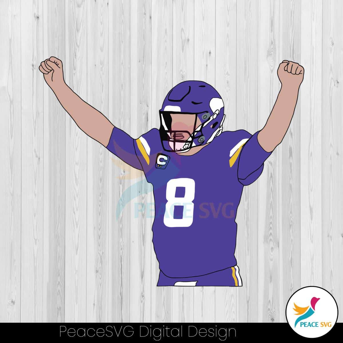 Minnesota Viking Player Kirk Cousins SVG Digital Cricut File » PeaceSVG