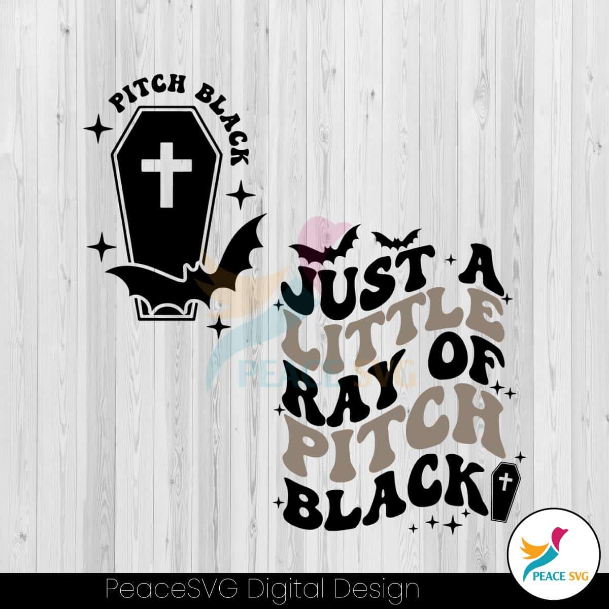 Just A Little Ray Of Pitch Black Funny Halloween Svg Cricut File Peacesvg