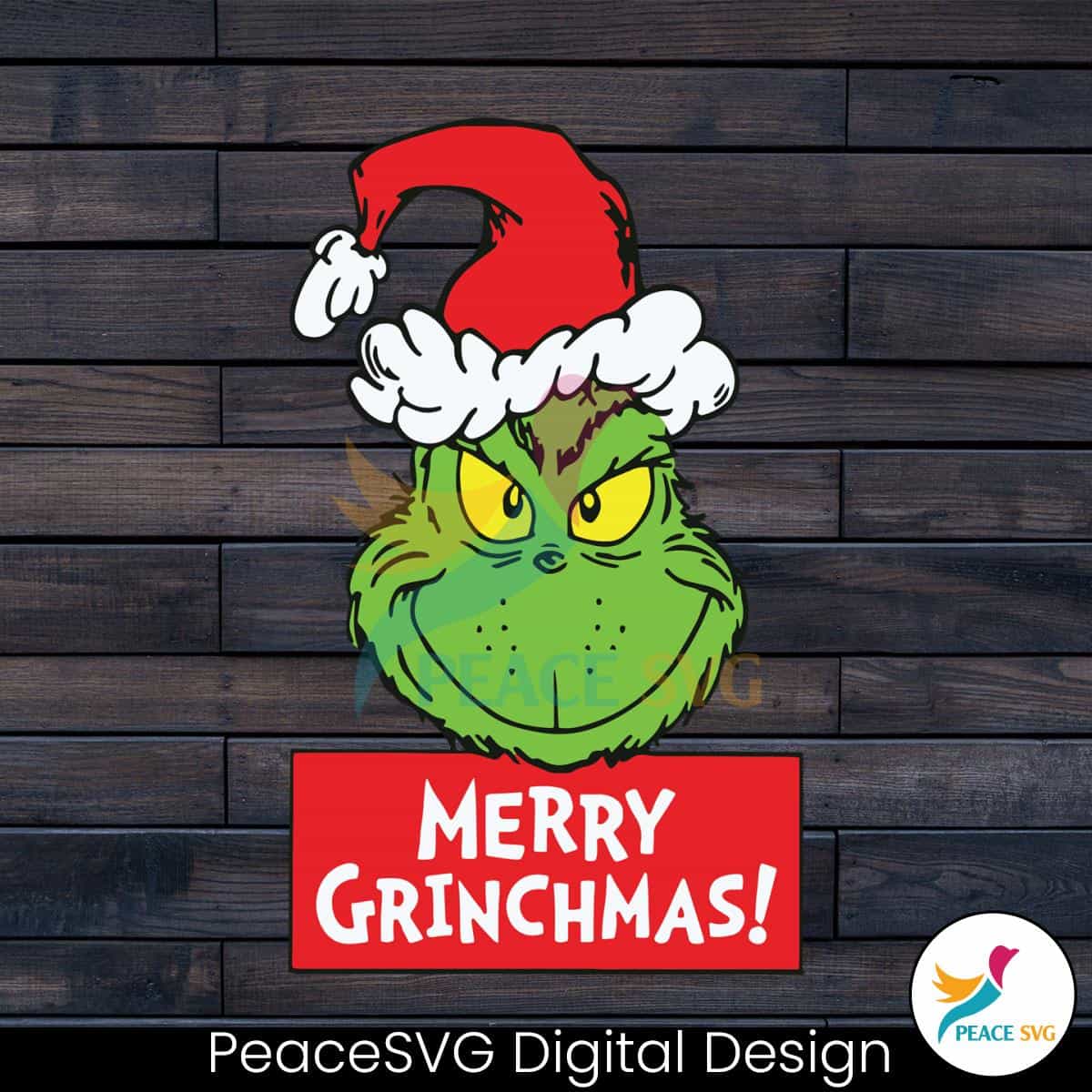 Funny Merry Grinchmas Santa Hat SVG Graphic Design File - PeaceSVG