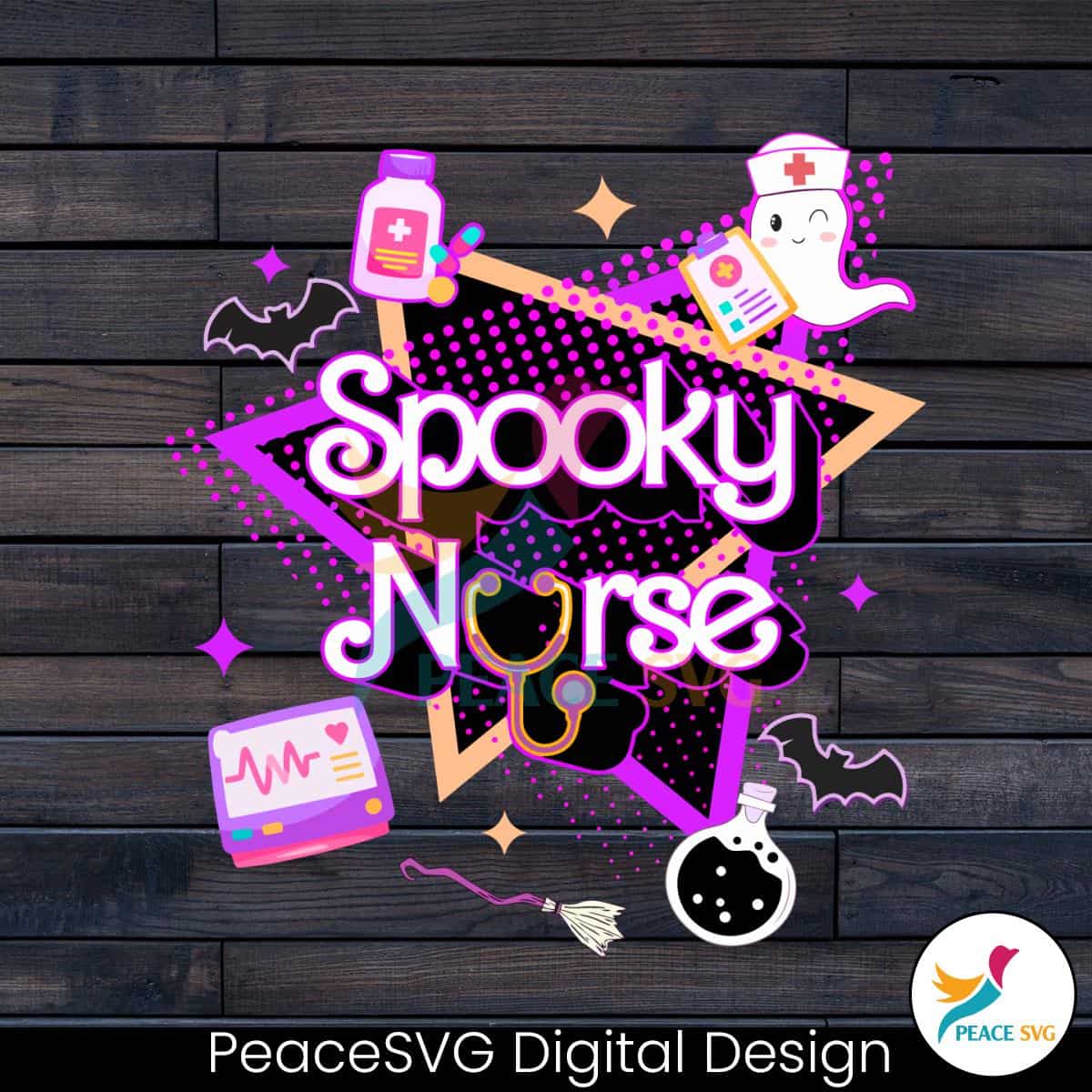 Retro Spooky Nurse Horror Nurse Ghost SVG Cutting File » PeaceSVG