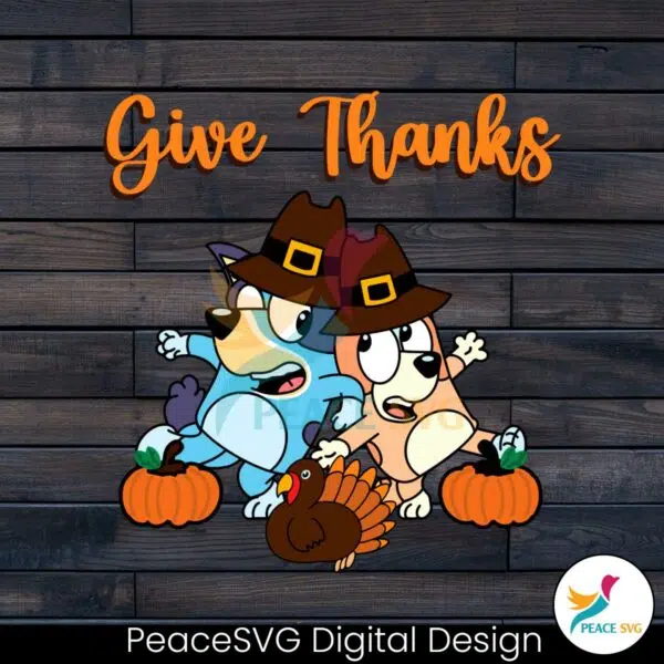 vintage-give-thanks-bluey-turkey-svg-file-for-cricut