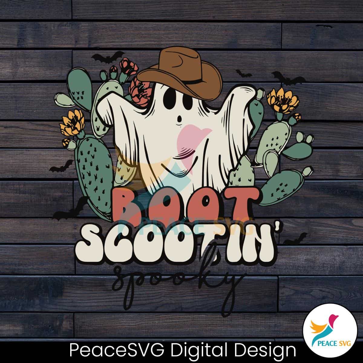 Boot Scootin Spooky Western Ghost SVG Cutting Digital File » PeaceSVG