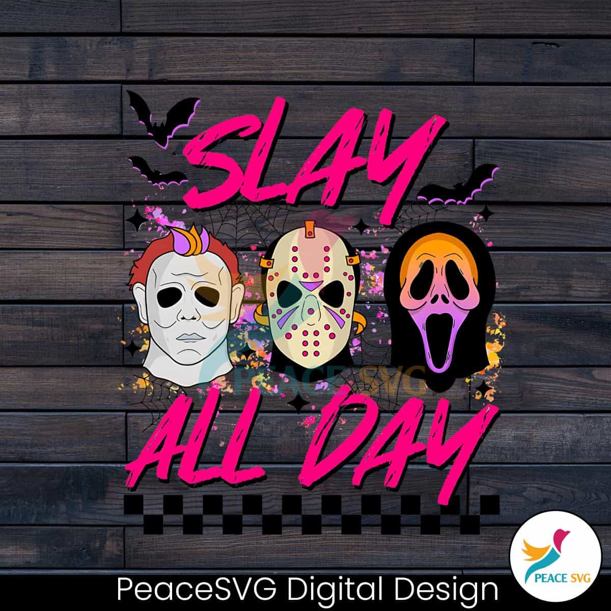 Horror Slay All Day Spooky Season PNG Download File - PeaceSVG