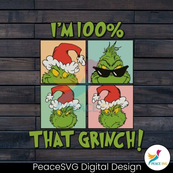 im-100-percent-that-grinch-retro-christmas-svg-digital-file