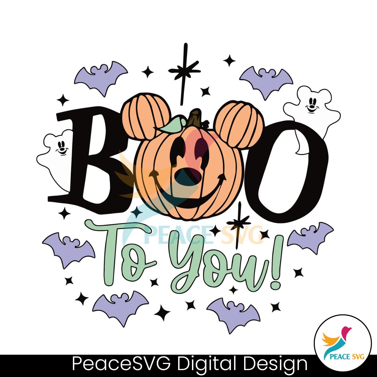 Disney Cute Mickey Boo To You SVG Graphic Design File