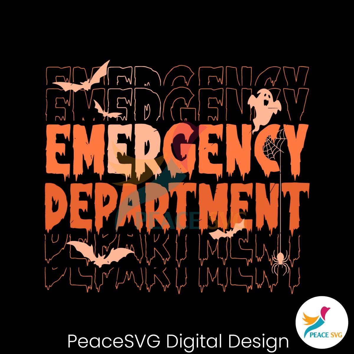 Vintage Emergency Department Halloween SVG Digital File