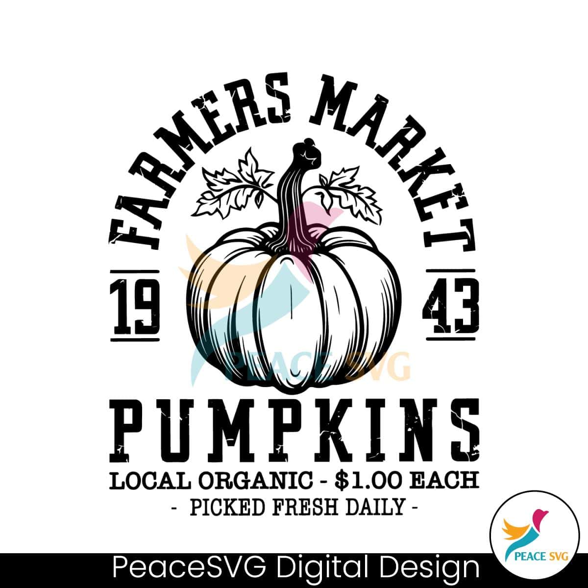 Vintage Thanksgiving Farmers Market Pumpkins SVG File » PeaceSVG