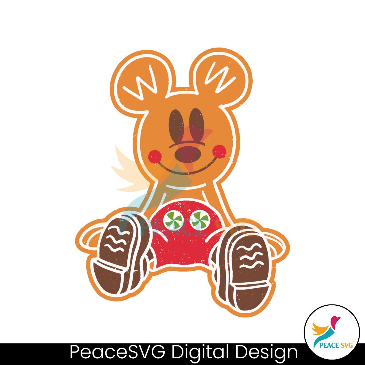 Vintage Mickey Gingerbread SVG Cutting Digital File