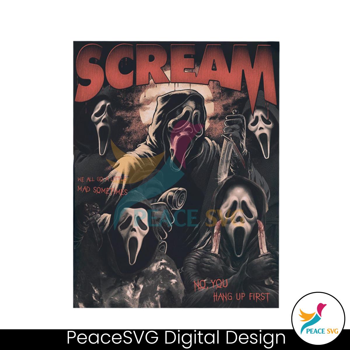 Vintage Scream 90s Horror Character PNG Sublimation