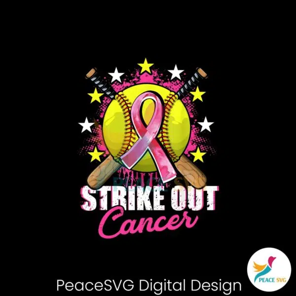 baseball-strike-out-cancer-pink-ribbon-softball-png-download