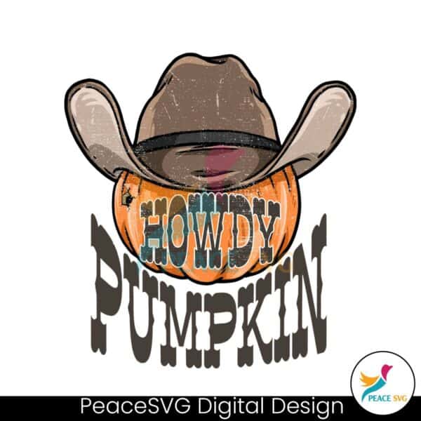 howdy-pumpkin-western-fall-cowboy-vibe-png-download