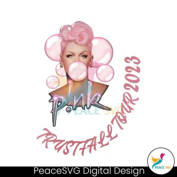 trustfall-tour-2023-pink-singer-bubble-gum-png-download