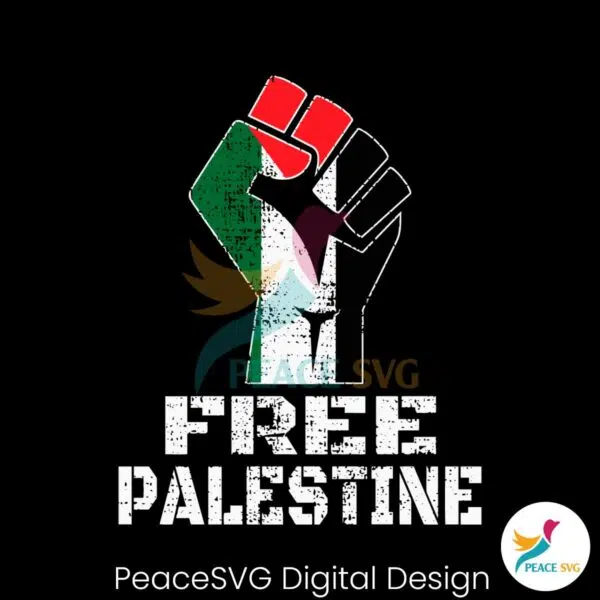 vintage-raise-hand-free-palestine-svg-graphic-design-file