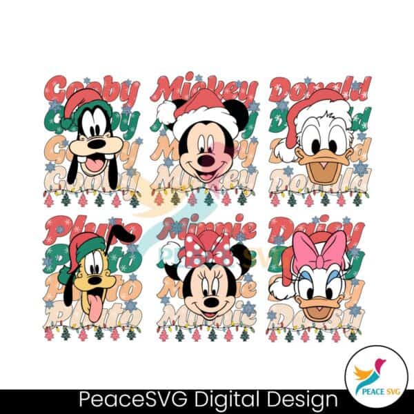 retro-mickey-and-friend-christmas-santa-hat-svg-bundle