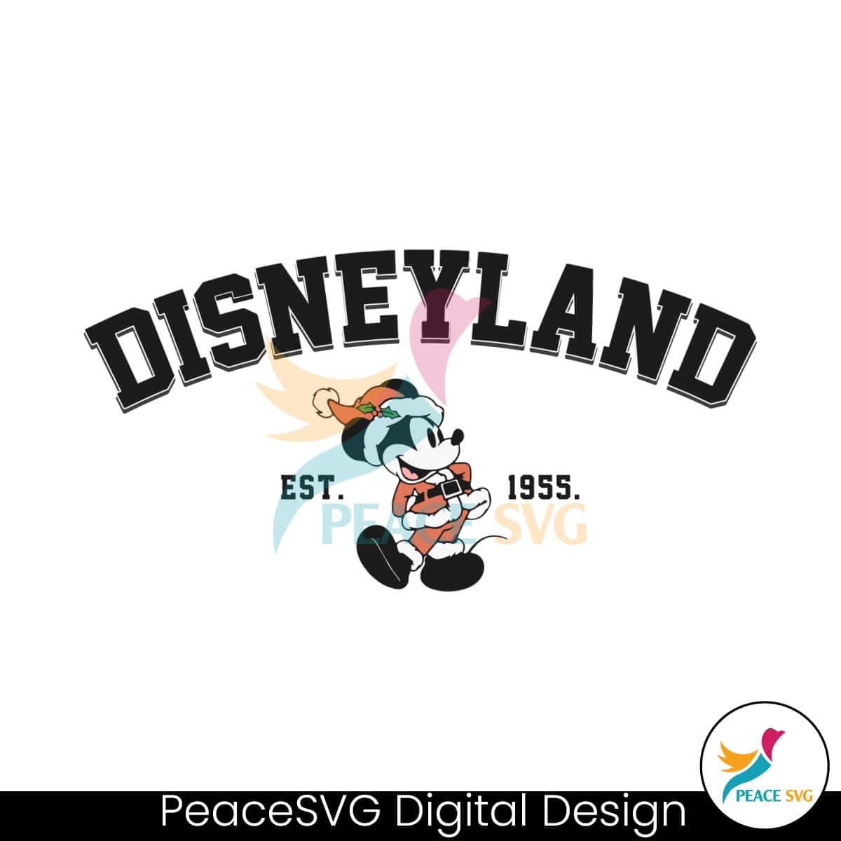 Vintage Disneyland Christmas Mickey Mouse Est 1955 SVG File » PeaceSVG