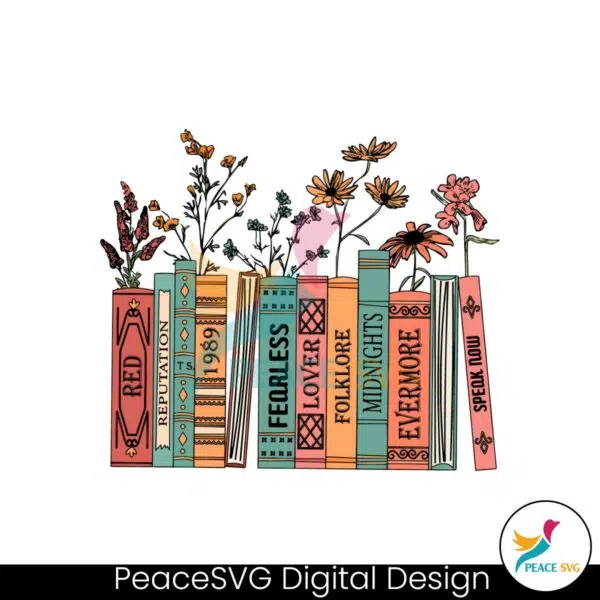 albums-as-books-taylor-floral-books-svg-graphic-design-file