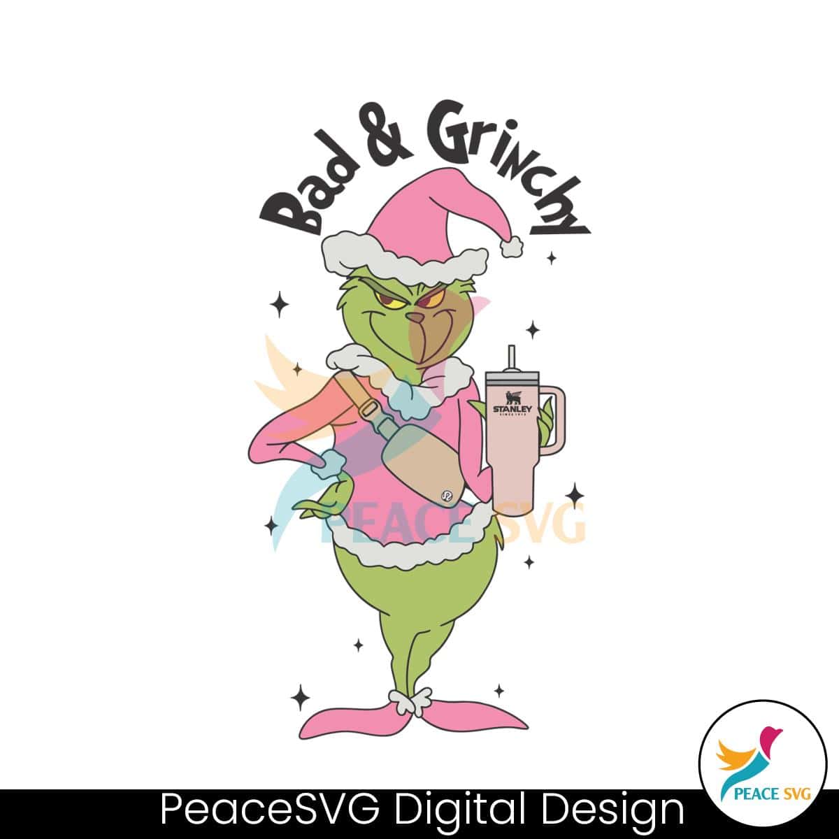 Grinchmas Bad And Grinchy Stanley Tumbler Svg Cricut File Peacesvg