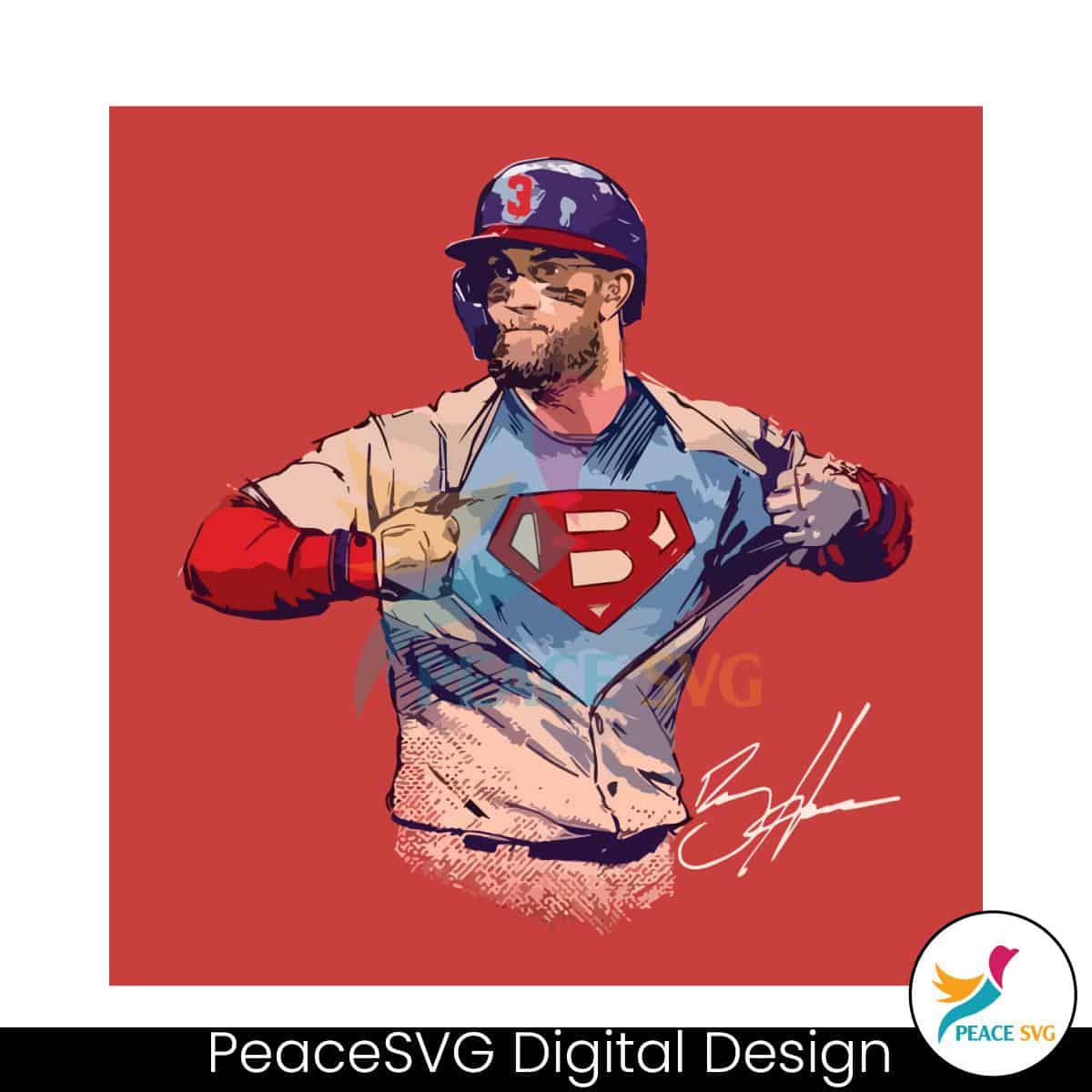 Bryce Harper Philadelphia Super Bryce PNG Download » PeaceSVG