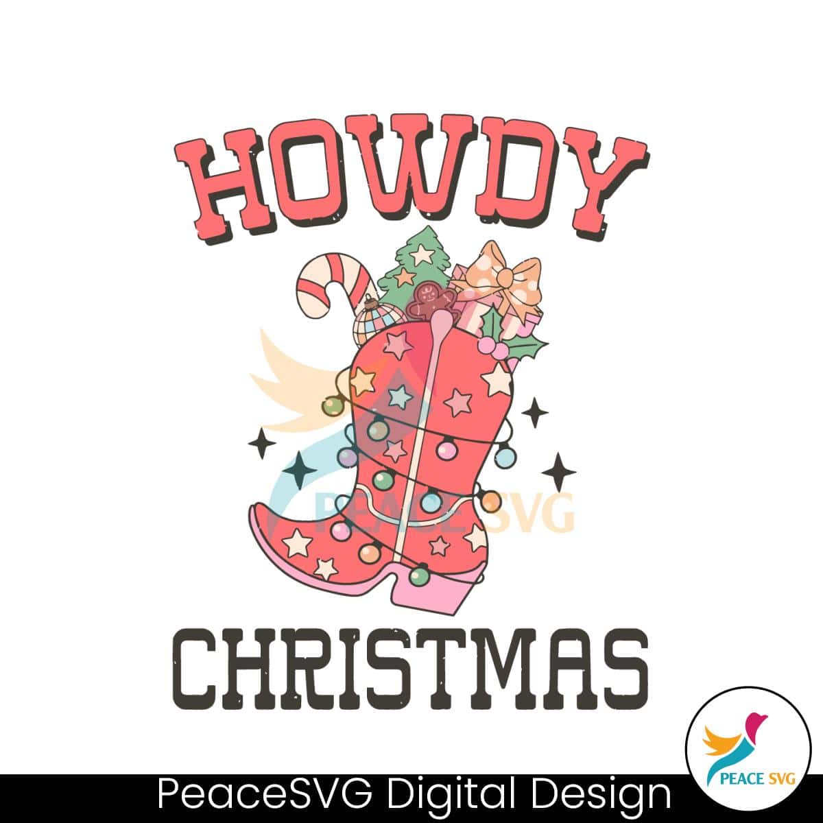 Howdy Christmas Gift Western Cowgirl SVG Digital Cricut File » PeaceSVG