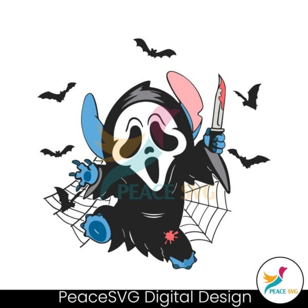 stitch-scream-halloween-ghost-face-svg-graphic-design-file