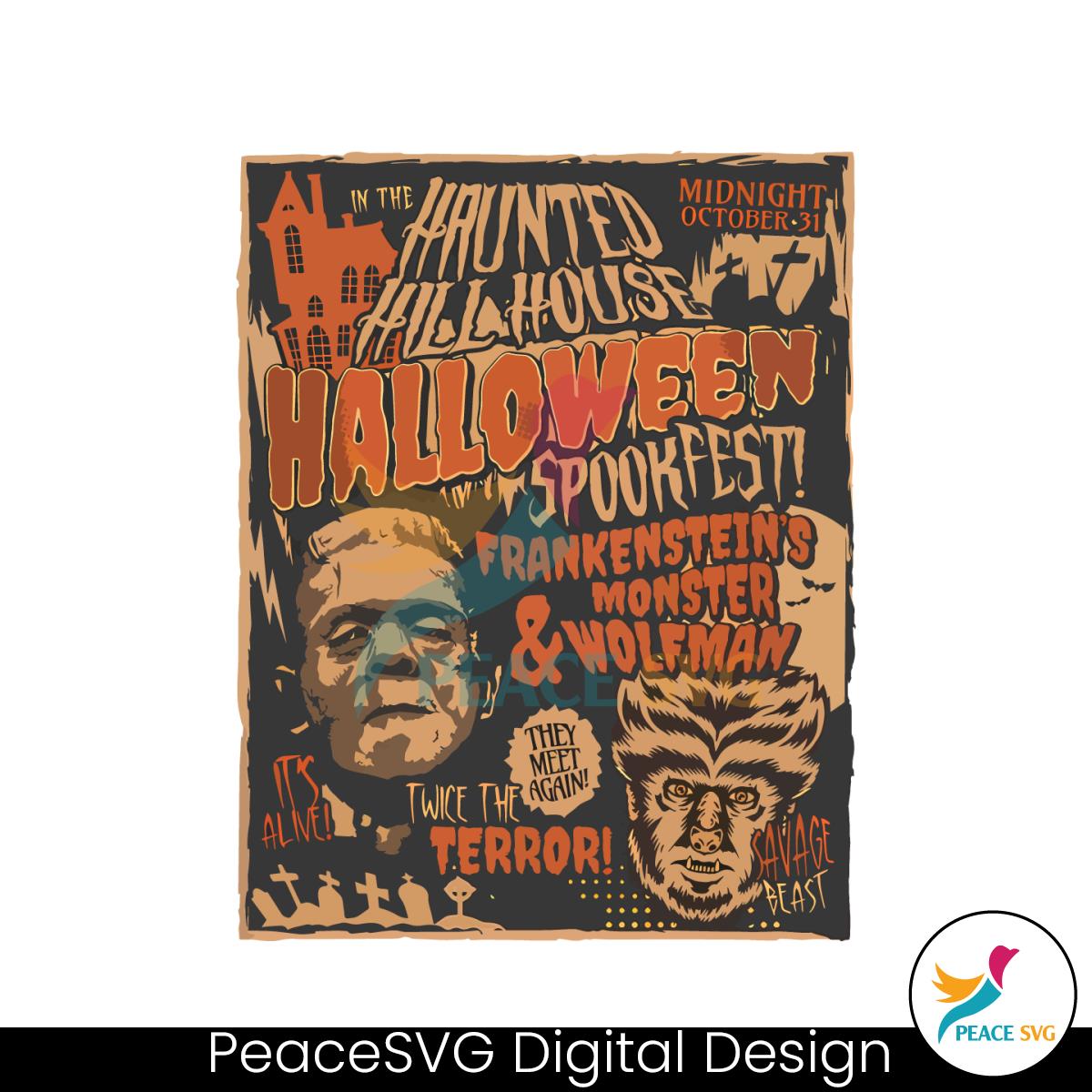 Vintage Frankensteins Monster Meets Wolfman SVG Download » PeaceSVG