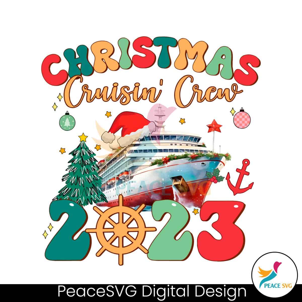 Retro Family Christmas Cruise 2023 PNG Sublimation File » PeaceSVG