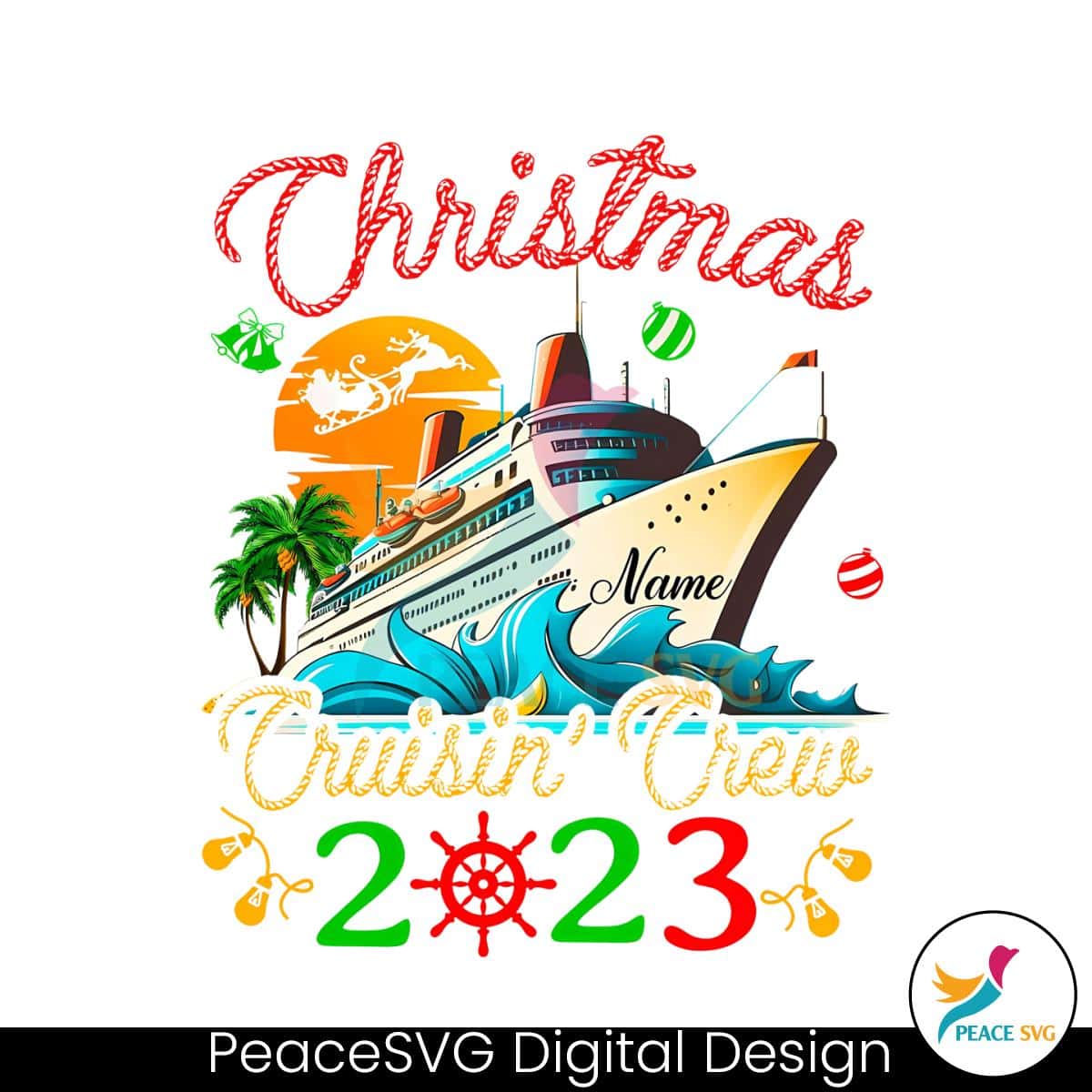 Personalized Christmas Cruise 2023 PNG Sublimation File » PeaceSVG