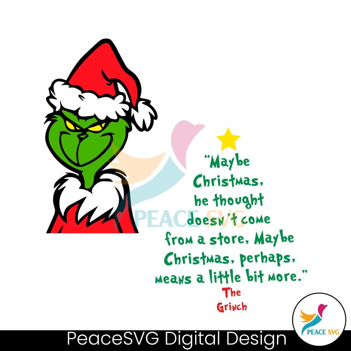 Funny Santa Grinch Maybe Christmas SVG Digital Cricut File » PeaceSVG