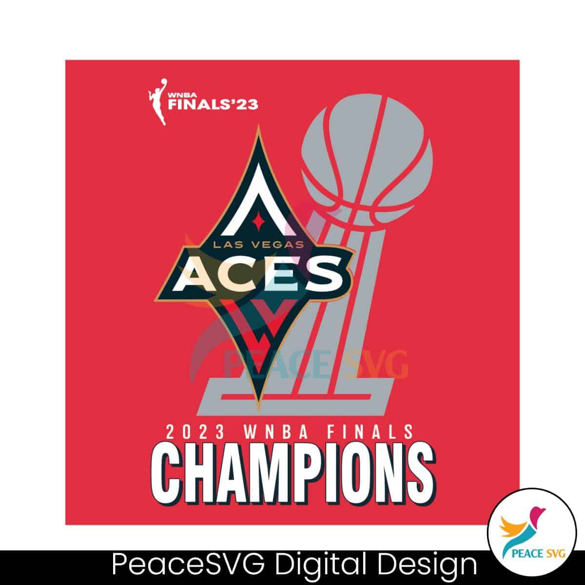 Las Vegas Aces WinCraft 2023 WNBA Finals Champions SVG » PeaceSVG