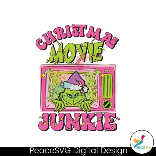 retro-christmas-movie-junkie-svg-graphic-design-file