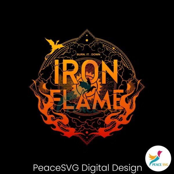 iron-flame-fourth-wing-rebecca-yarros-svg-graphic-file