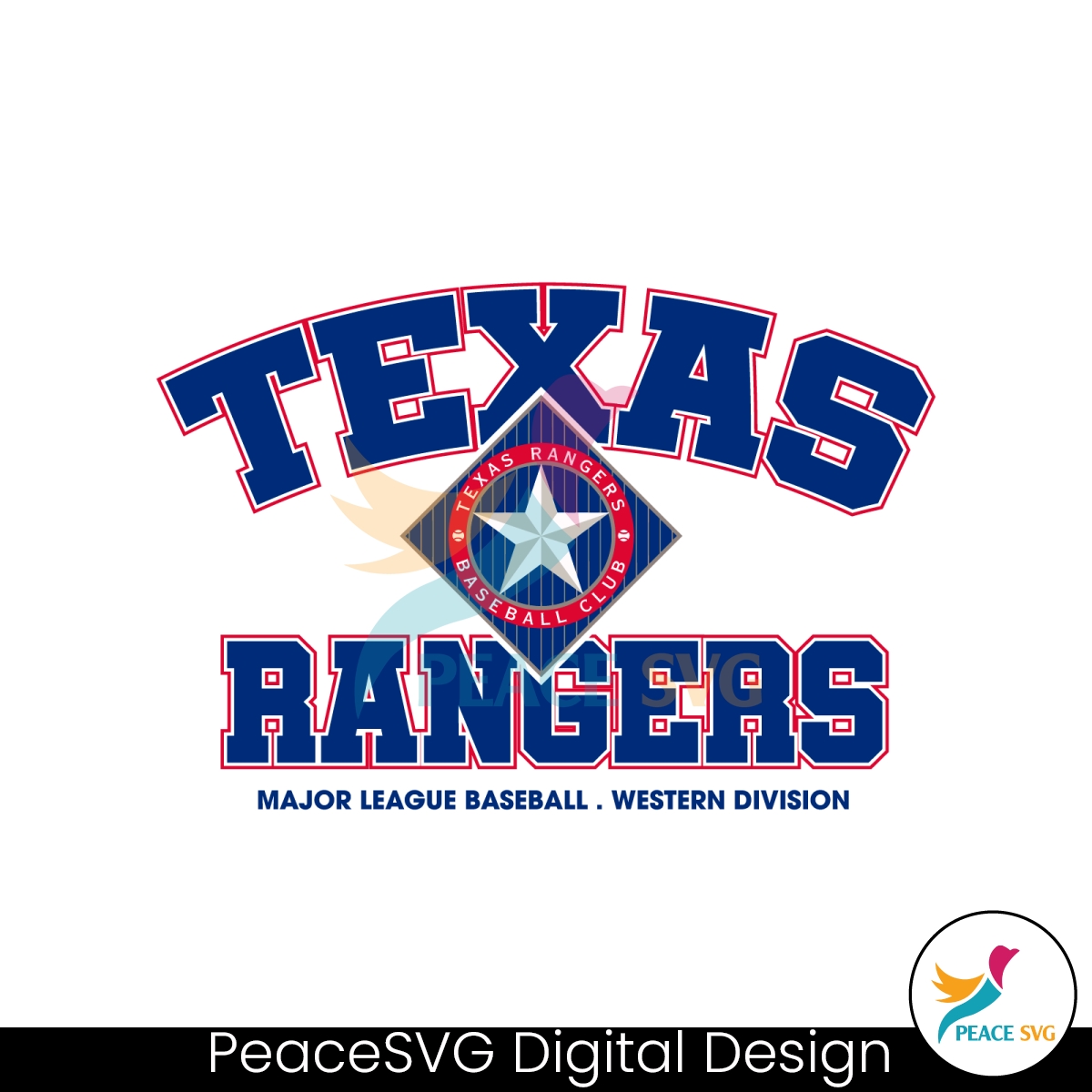 Retro Texas Rangers MLB Baseball Club SVG Graphic File