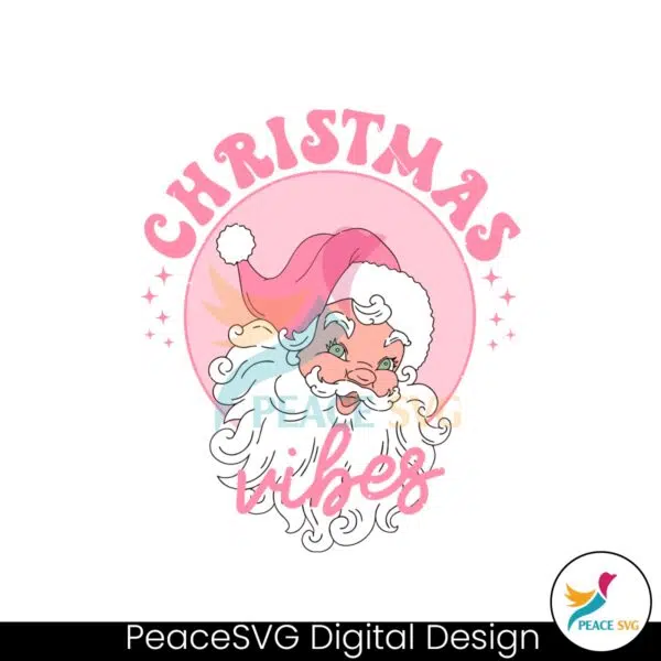 retro-pink-christmas-vibes-santa-claus-svg-for-cricut-files