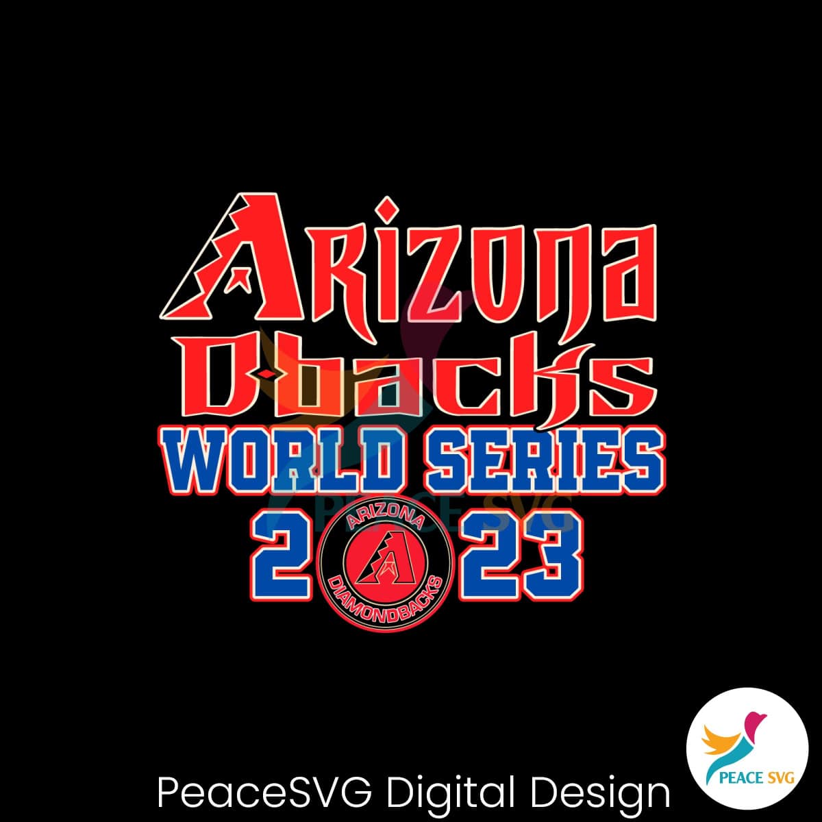 Retro MLB Arizona Diamondbacks 2023 World Series SVG File » PeaceSVG