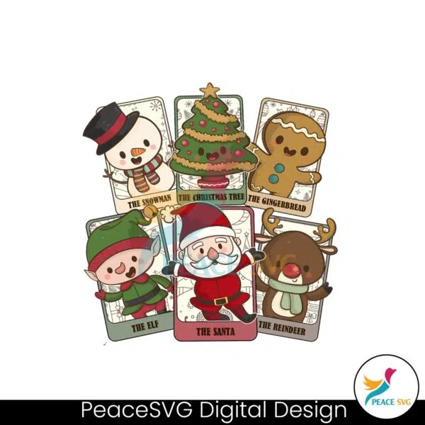 retro-tarot-card-christmas-characters-png-download