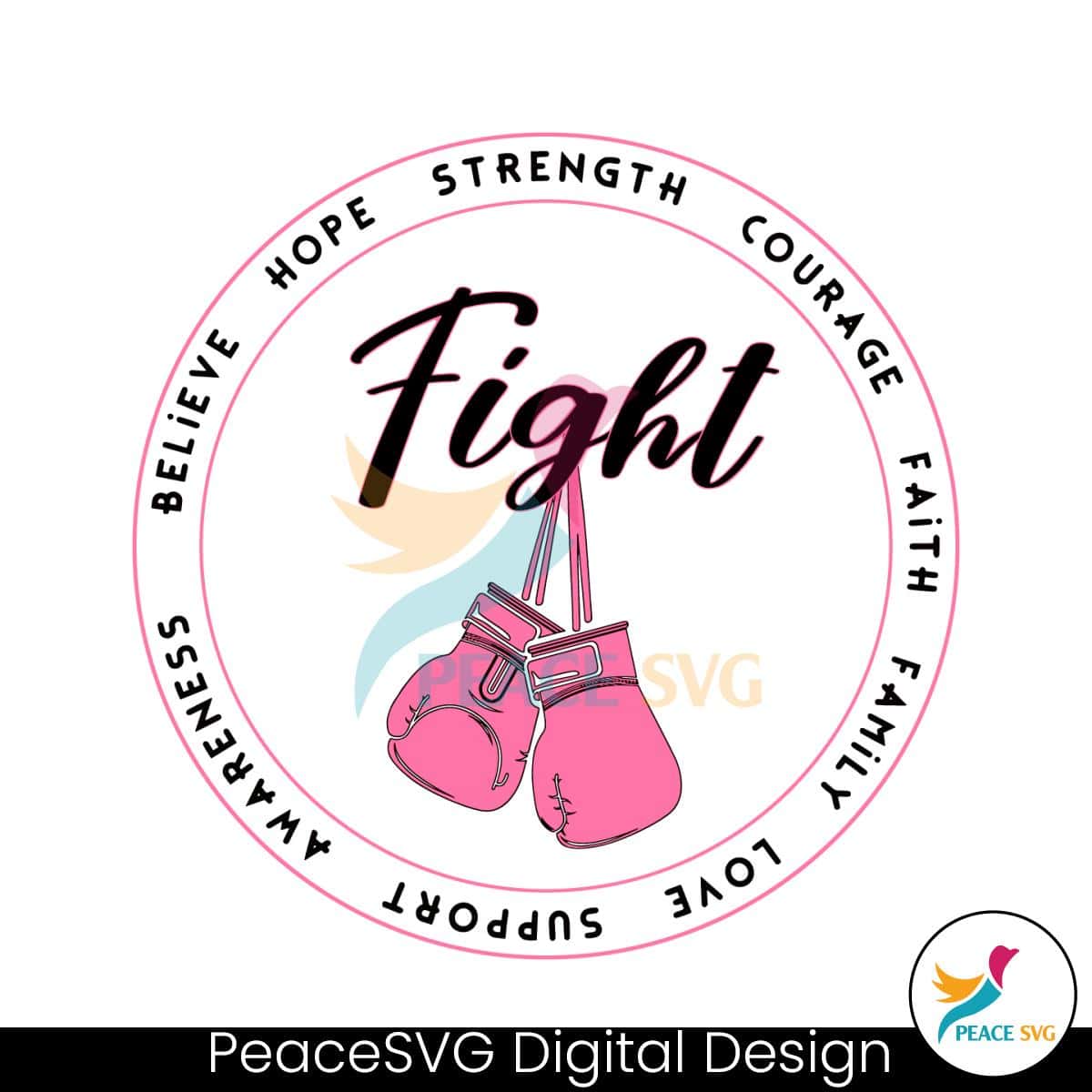 Believe Hope Strength Cancer Fight SVG Digital Cricut File » PeaceSVG