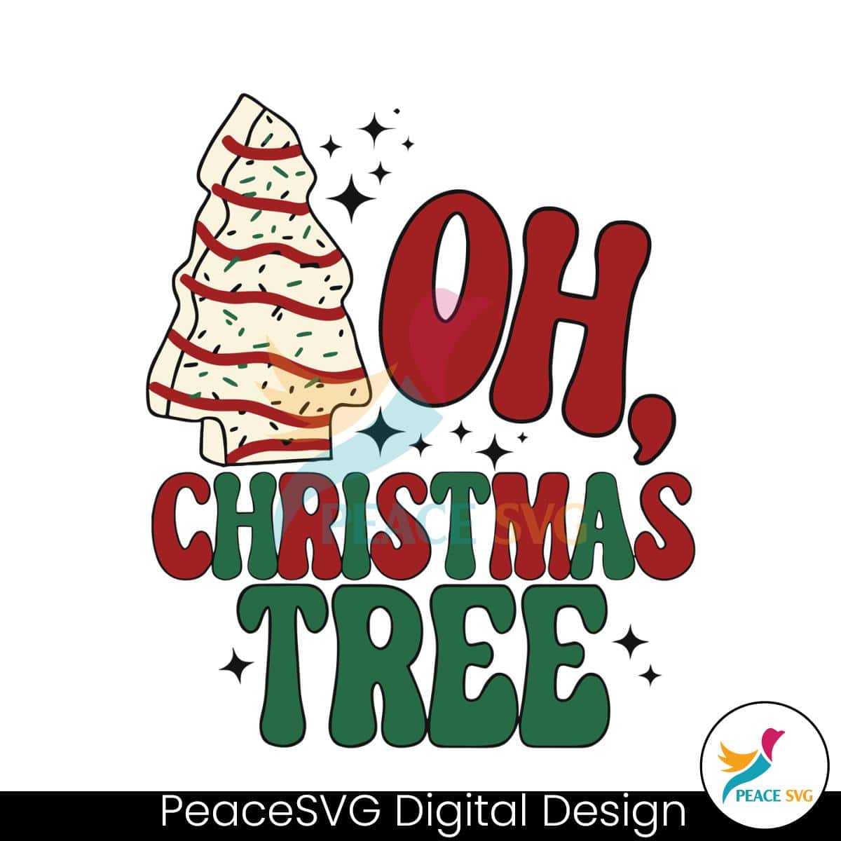 Little Debbie Cakes Oh Christmas Tree SVG File For Cricut - PeaceSVG