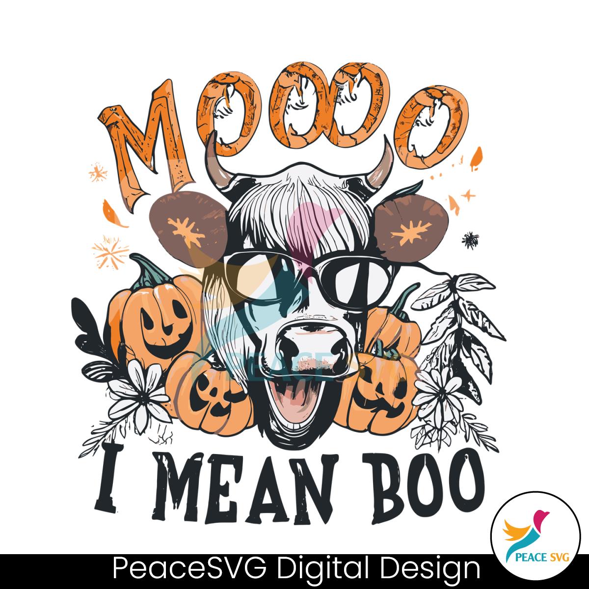 Spooky Cow Moo I Mean Boo PNG Sublimation File