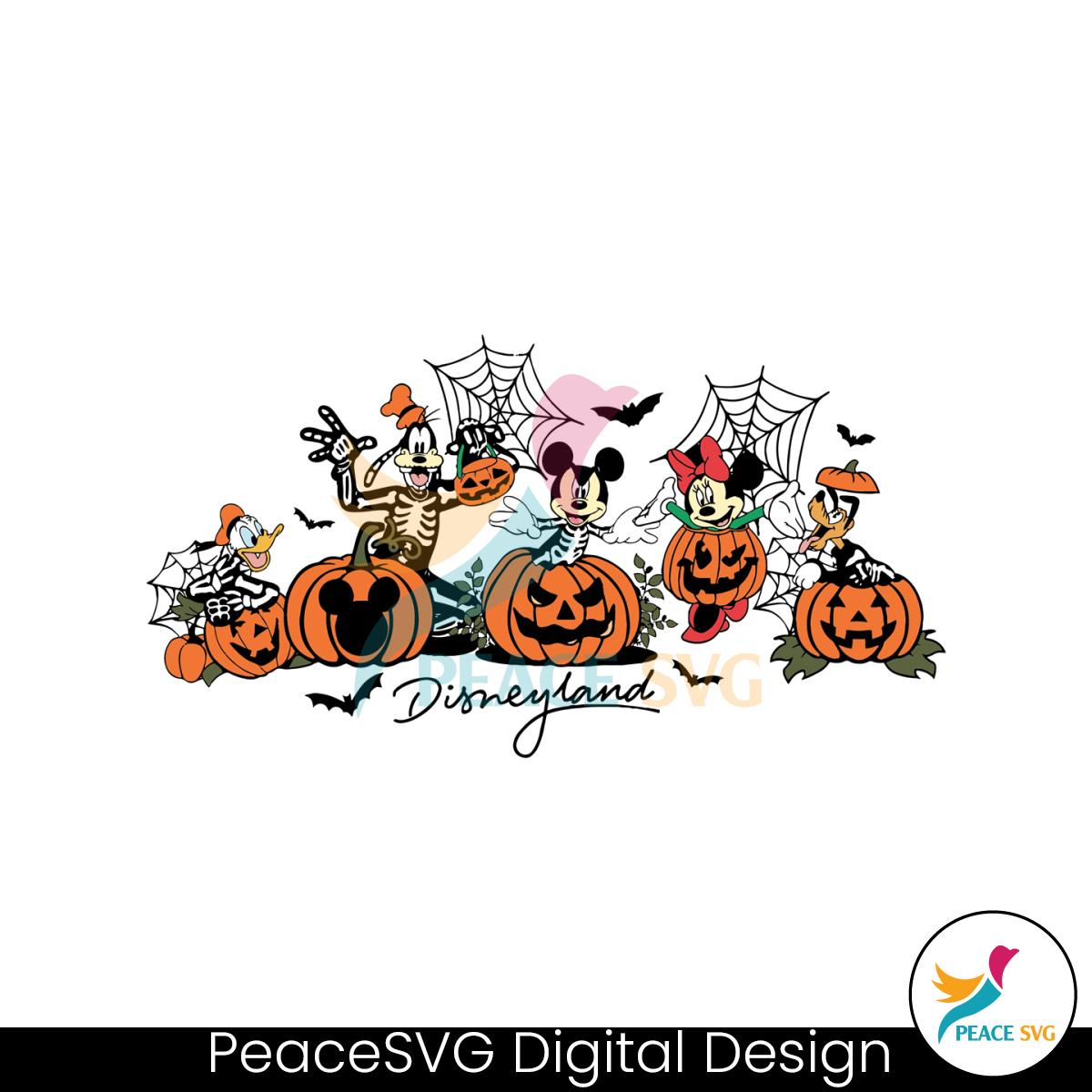 Pumpkin Disney Skeleton Mickey and Minnie SVG Cricut File