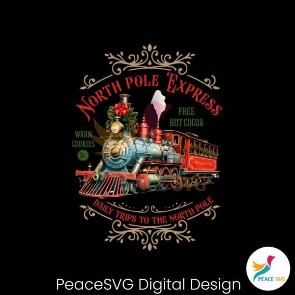 retro-vintage-north-polar-express-christmas-png-download