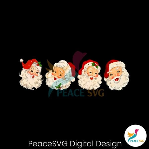 vintage-retro-style-santa-claus-christmas-png-download