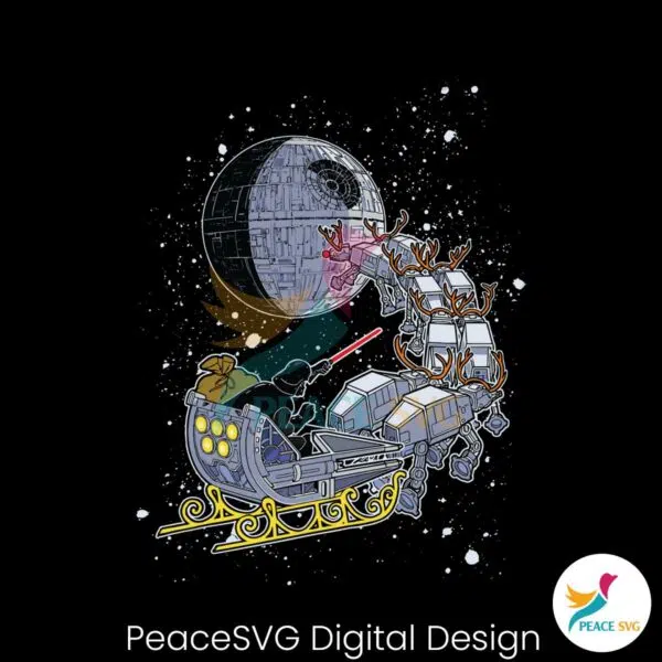 star-wars-santa-darth-vader-open-sleigh-christmas-lights-svg