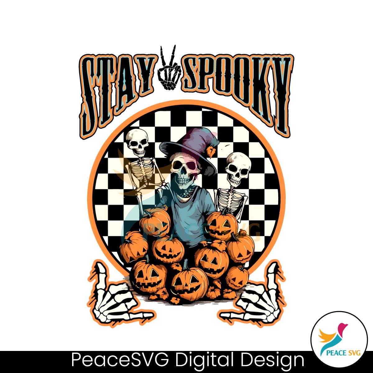 Vintage Stay Spooky Skeleton Hand SVG Digital Cricut File